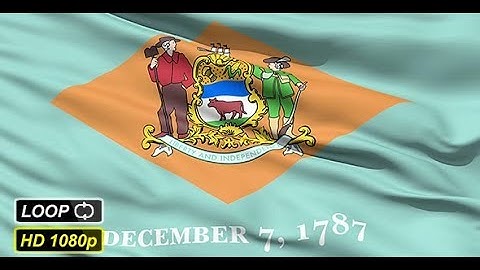Waving Flag Of The US State Of Delaware | Motion Graphics - Videohive template