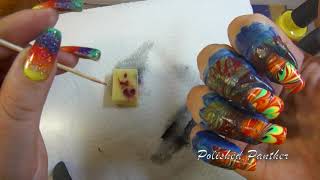 Water marble 4 fingers at the same time