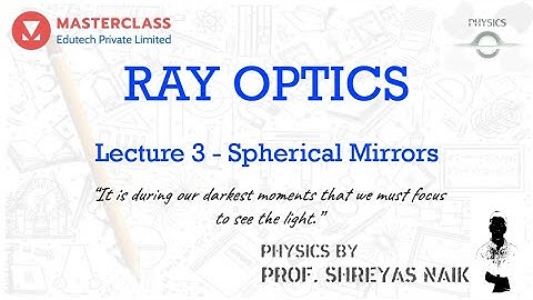 Ray Optics | Lec 3 | Spherical Mirrors | Prof. Shreyas Naik