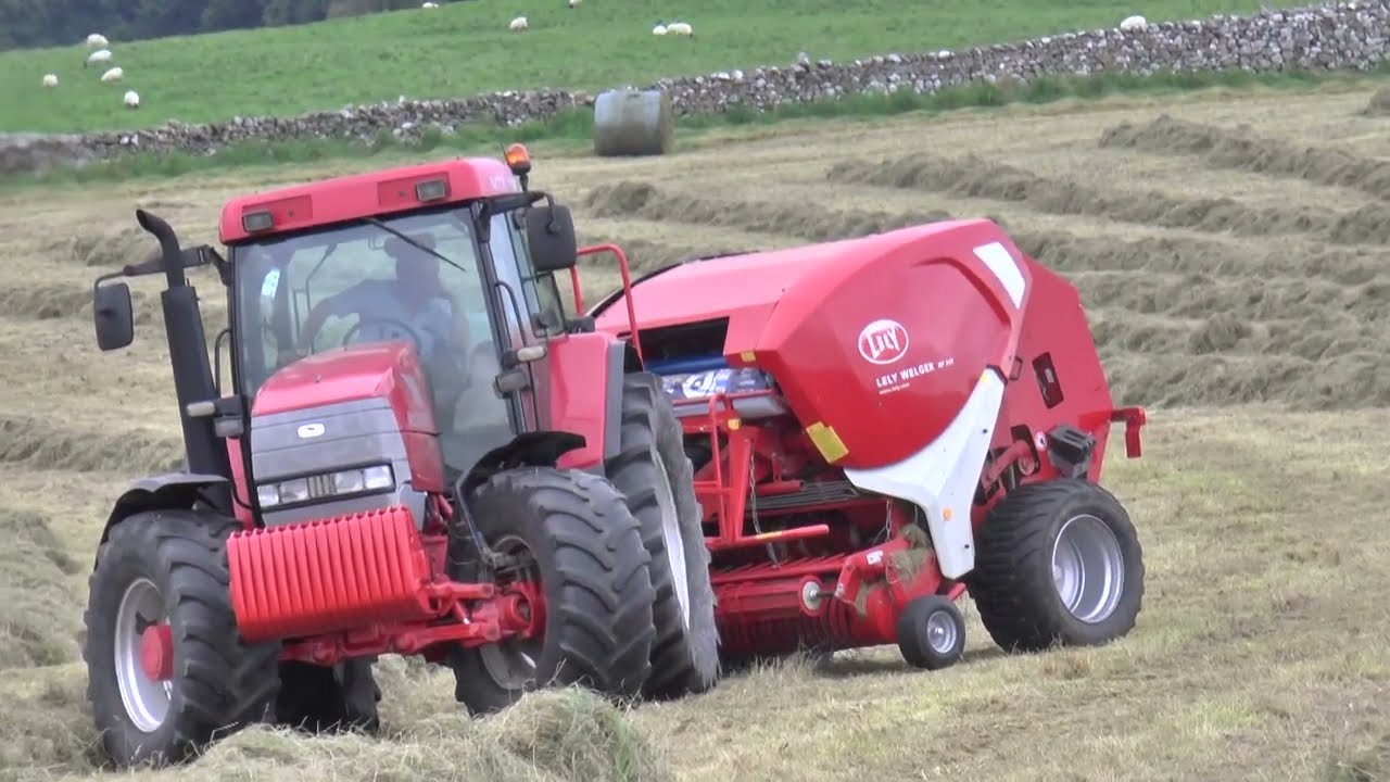 McCormick MTX 150 RAW TRACTOR POWER and Lely Welger RP245 round Baler  11/08/2023