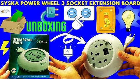Syska Power Wheel 3 Socket Extension Board Unboxing and Testing | Best Extension Board Under ₹300