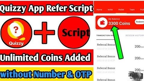 Quizzy app unlimited refer script🌟Per user 50 rs🥰 Quizzy app refer mod apk❤️