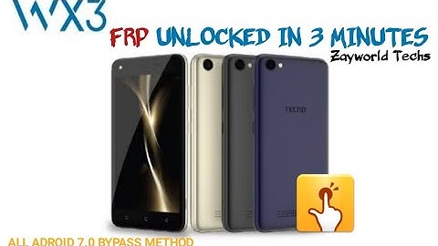 Tecno wx3 frp bypass | without PC | all android 7