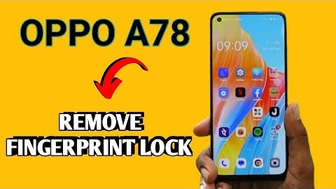 How to disable fingerprint lock in Oppo A78, Oppo A78 remove fingerprint lock