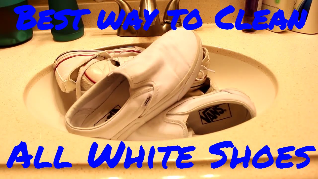 HOW TO CLEAN WHITE SHOES! YouTube