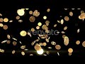 GBP 3D Golden Coins Falling | Royalty Free Motion Graphics | Stock Footage