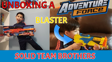 UNBOXING-SET UP- REVIEW OF ADVENTURE FORCE BLASTER