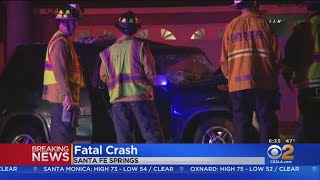 1 Killed In SUV Crash Into Tree In Santa Fe Springs