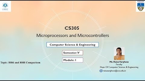 KTU CS 305 MPMC Module 1 Comparison of 8088 and 8086 microprocessors.