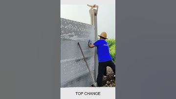 Precast fence column installation process #construction #site #smartwork #goodtools #viral #Short