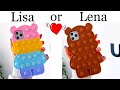 LISA OR LENA GAME 💖 Pop it |  FIDGET TOYS What do You Like? | Lisa and Lena #29