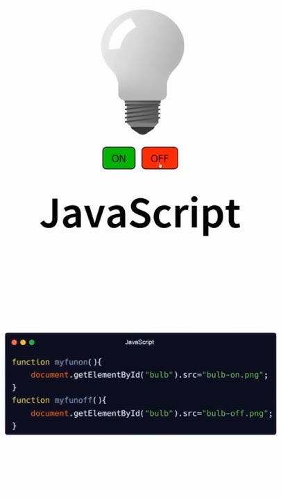 Turning on off bulb using java script #css #javascript - YouTube