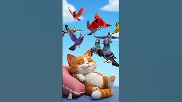 Cute Lazy Cat Cute story #ai #animation #cat