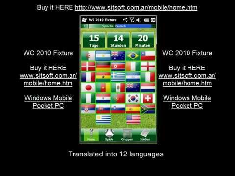 World Cup South Afirca 2010 Fixture for Windows Mobile Demo