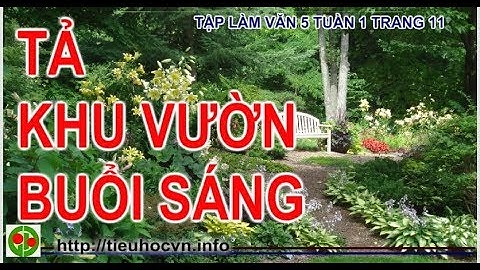 Lập dàn ý cho bài văn tả buổi sáng trong khu vườn nhà em Tập làm văn 5