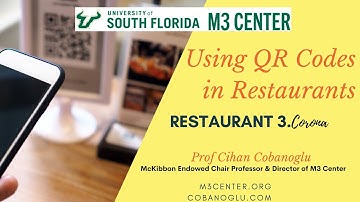 Using QR Codes in Restaurants as Menus and Payment Method