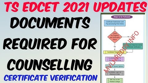 TS EDCET 2021- Documents Required for Counselling//Certificate verification//Counselling Dates