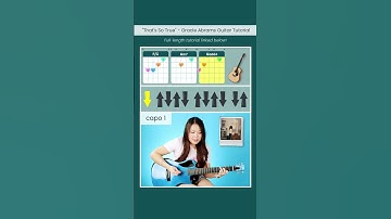 Thumbnail of That's So True 🙄 Gracie Abrams EASY Guitar Tutorial 🎸 #shorts #guitarlesson #chords #strumming
