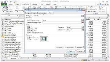 Excel gridlines: Printing gridlines, column and row headers