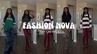 FASHION NOVA FALL TRY ON HAUL| Fall outfits, streetwear, casual fits, y2k, fashion trends