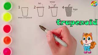 Draw a cup of soft drink from a trapezoid [10]