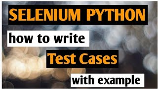 Celebrity how to write test case in selenium python with programming example... Profile