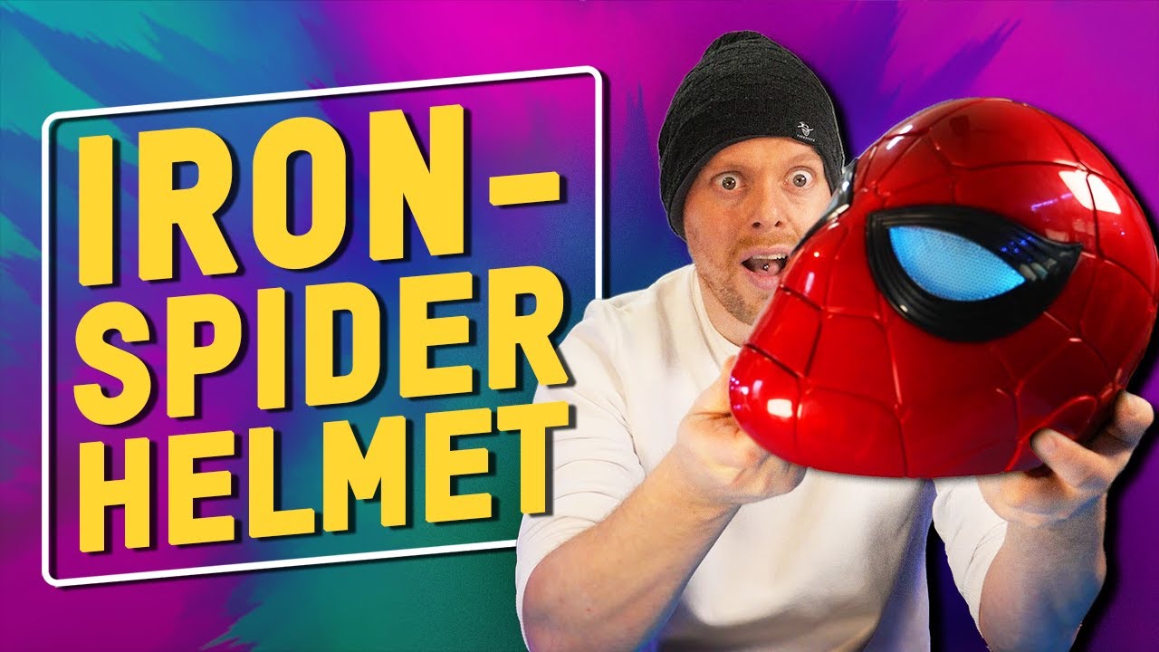 hasbro marvel legends series spider-man iron spider electronic helmet replica with Glowing Eyes, 6 Light Settings and Adjustable Fit , Red : Toys & Games in mesh goggles that light up red and blue DLR - Marvel Legends Series