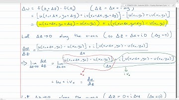 Complex Variables: The Cauchy Riemann Equations