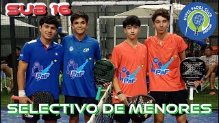 SUB 16  Selectivo de Menores APA  Cilli y Pucheta vs Guevara y Graupera