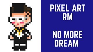 BTS 방탄소년단 How To Draw Pixel Art RM No More Dream ver #pixelart screenshot 5