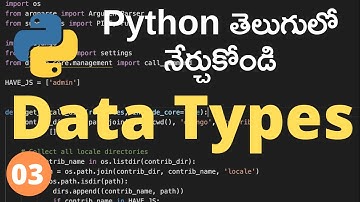 #03 | Python Data Types | Python Tutorial In Telugu