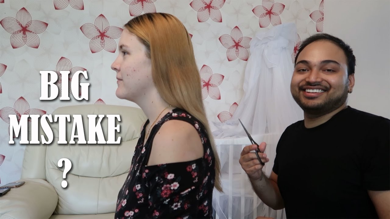 Husband Cuts Wife's Hair | Letting my husband cut my hair | Haircut at home