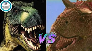 ماذا لو قام الكارنتورس الوحش المرعب  بمواجهة ملك الديناصورات التي ريكس من سينتصر ؟!
