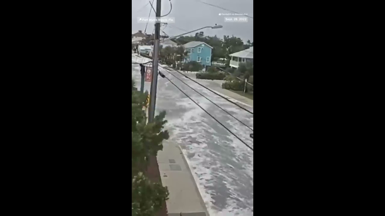 Time Lapse Shows Rapid Storm Surge From Hurricane Ian