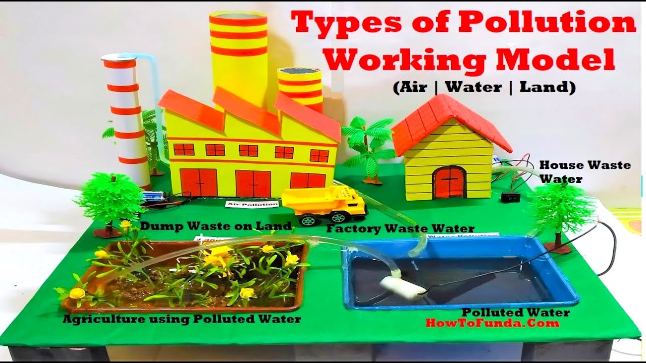 pollution working model making(air, water, land) for inspire science ...
