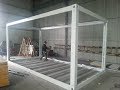10ftx20ft container house frame assemble video