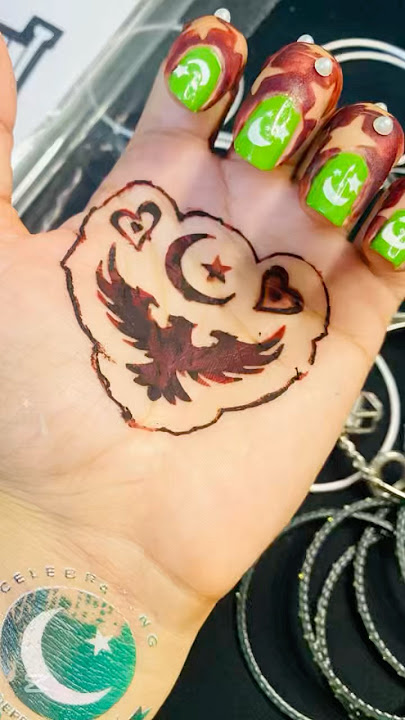 3 2 1 🎇🎆🎇14 August Stencil Mehndi🇵🇰#shorts #fyp #14august #tending #tatoo #mehndi #viralvideo