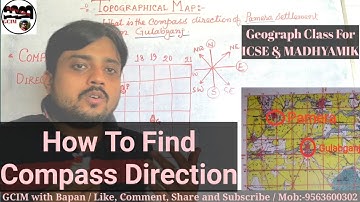 How to find compass direction in topographical map for ICSE board exam 2021