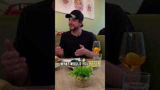 Scotsmen trying to”Italian” food and having a blether… #scotland #chat #italianfood