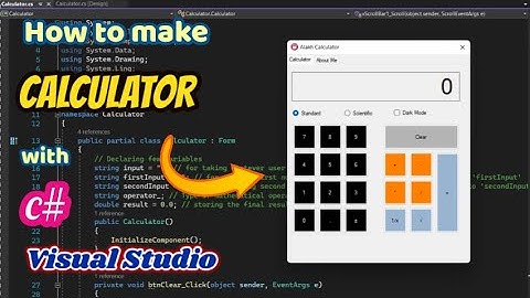 How to make a CALCULATOR with C# GUI | Visual Studio | Windows forms