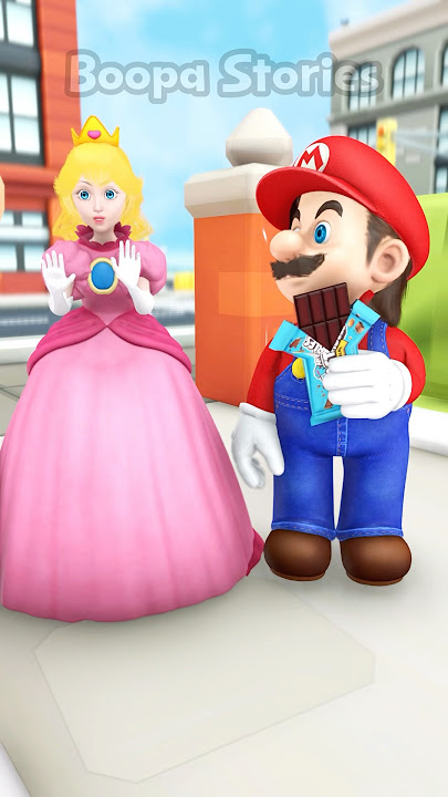 Super ario and Princess Peach tricked Luigi 🍫🍑 | Boopa Stories #mario #funny #FamilyGameStories