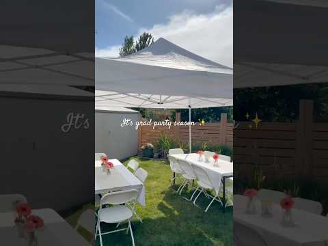 Grad party season✨🎓🎀 #graduationparty #gradparty #backyardparty #backyardbbq #madebyjas