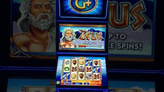 ZEUS slot game won Feature bonus game & BIG WIN on 1st SPIN of reel, real slot machine action play screenshot 4