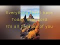 All because of you by Elijah Oyelade lyrics