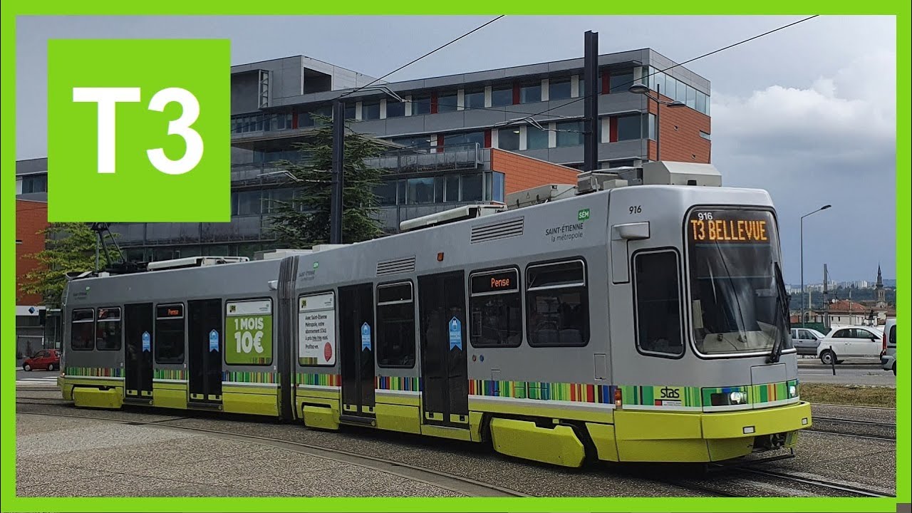 [Cab Ride] A bord d'une Alsthom STE2 sur la ligne T3 du tramway de Saint-Étienne