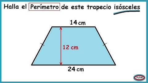 Perímetro de un Trapecio Isósceles (Aplicación Teorema de Pitágoras)