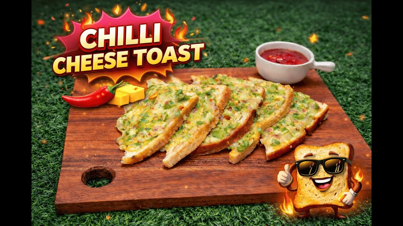 Crispy Chilli Cheese Toast in 5 Minutes 🧀🔥 | Easy Snack | No Oven Recipe