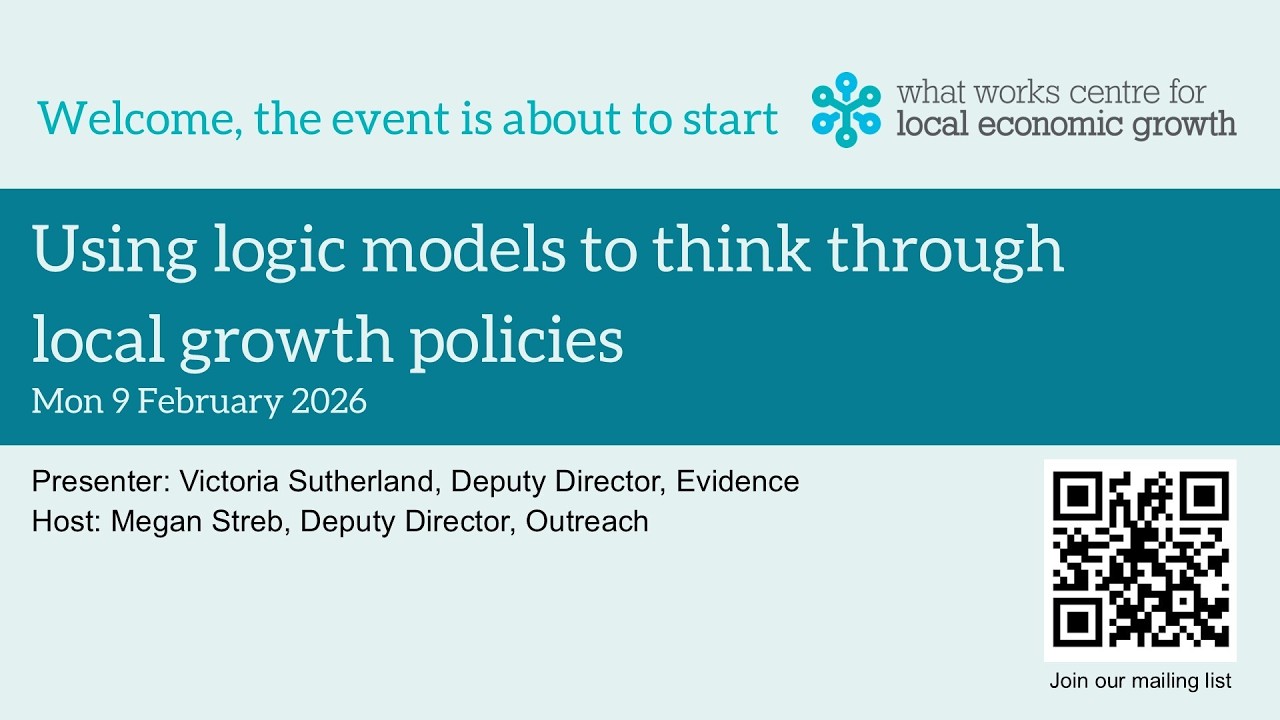 Using logic models to think through local growth policies