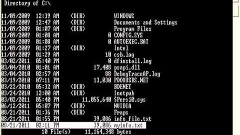 Windows Command Tricks : Save a list files to Text file