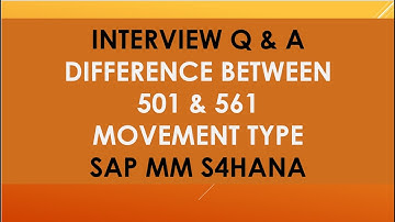 difference between 501 and 561 movement type | movement type 501 | movement type 561 | post stock